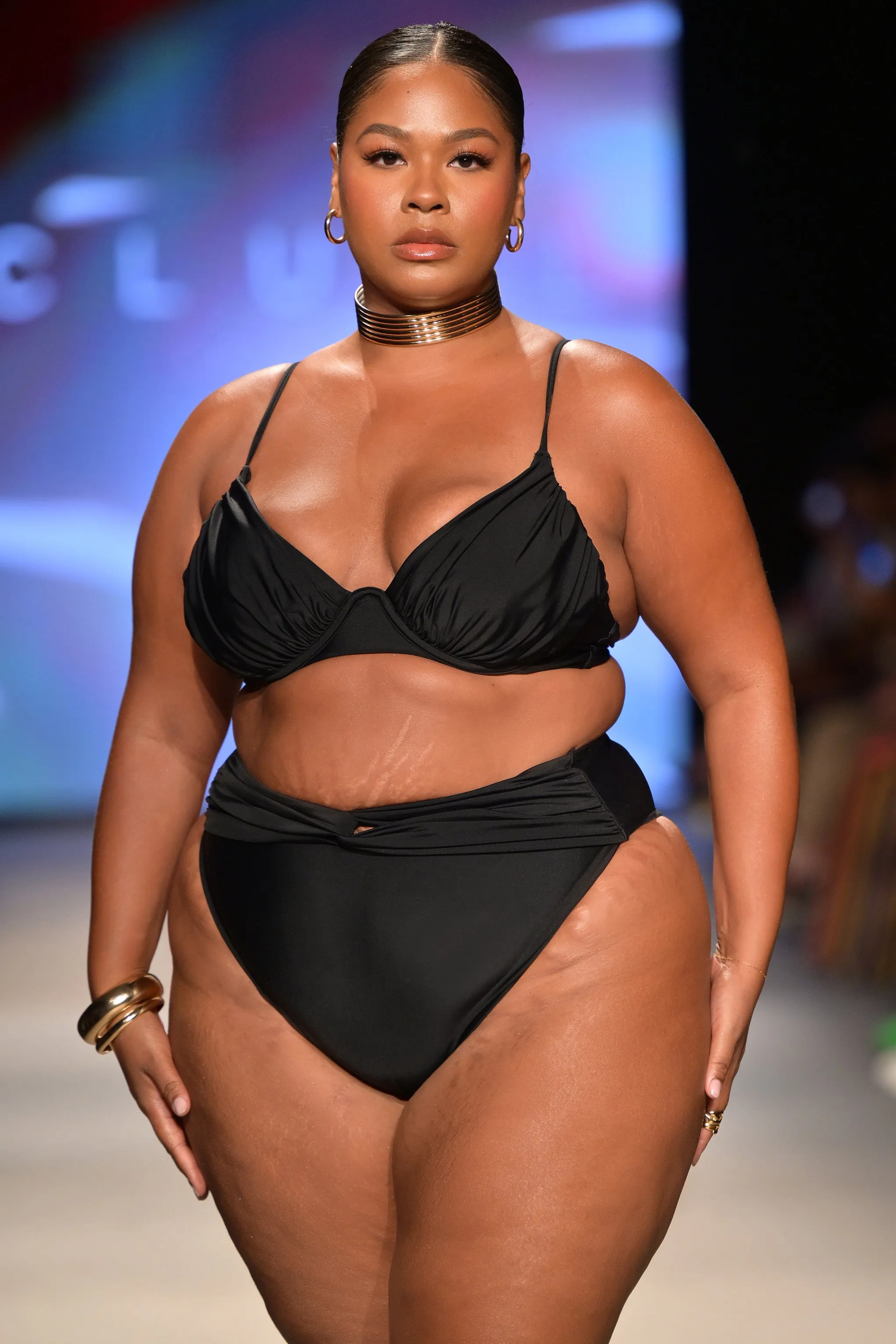 Opal | Black Ruched Bikini Top